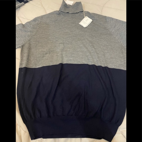 Brunello Cucinelli Men's Wool Cashmere Turtleneck Sz 54 - Picture 1 of 8